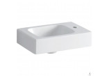 Washbasin rectangular with hole on the right stronie 38x28cm Geberit iCon, white