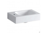 Washbasin rectangular with hole on the left stronie 38x28cm Geberit iCon, white