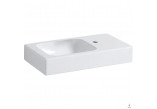 Washbasin rectangular with hole on the right stronie 53x31cm Geberit iCon, white