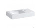 Washbasin rectangular with hole on the left stronie 38x28cm Geberit iCon, white