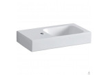 Washbasin rectangular with hole on the left stronie 53x31cm Geberit iCon, white