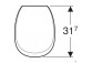 Urinal Geberit Flow,back inlet, drain do tyłu, white