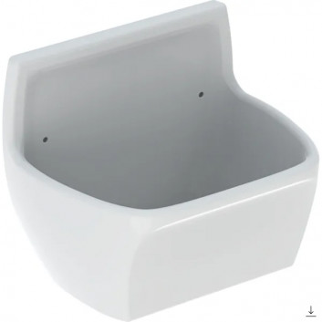 Urinal Geberit Sorso, do pokrywy, back inlet, drain do tyłu, white