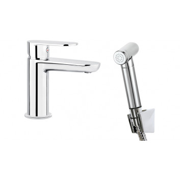 Washbasin faucet single lever with rectangular spout Deante Alpina, chrome