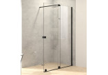 Door shower sliding Huppe Xtensa 110-120, right, glass transparent black profil