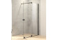 Door shower sliding Huppe Xtensa 110-120, right, glass transparent black profil