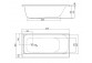 Bathtub rectangular Cersanit Smart 170x80 cm right 