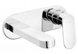 Shower mixer single lever wall mounted rozstaw- 10cm Deante Alpina, chrome