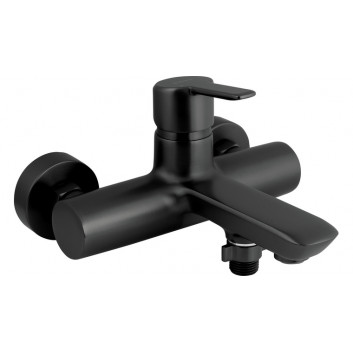 Bath tap single lever wall mounted, Deante Arnika, nero