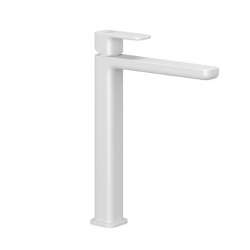 Washbasin faucet single lever 110 DN15, Kludi Renon, white mat