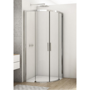 Quadrant shower enclosure SanSwiss Divera, 90x90x200cm, transparent glass, chrome