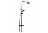 Shower set with thermostat DN15 Dual Shower System, Kludi Dive S, black mat