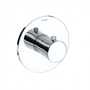 Mixer bath and shower concealed with thermostat, Kludi Balance, white/chrome