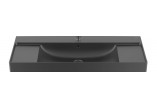 Washbasin wall mounted rectangular Roca Ona Fineceramic, 100x46cm, z overflow, black mat