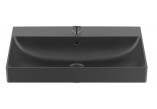 Washbasin wall mounted, Roca Ona Fineceramic, 65x46cm, z overflow, black mat