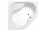 Corner bathtub 152x152x54cm Polysan Edera, white