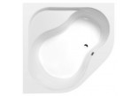 Asymmetric bathtub 170x80x46cm Polysan Tigra, right, white