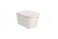 Bowl wall-hung WC Roca Debba Rimless Round, 54x35,5cm, bez kołnierza, with seat slim wolnoopadającą duroplast, white