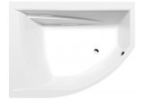 Asymmetric bathtub 170x130x50cm Polysan TANDEM L, left, white