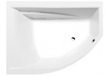 Asymmetric bathtub 170x130x50cm Polysan TANDEM L, left, white