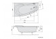 Asymmetric bathtub 170x130x50cm Polysan TANDEM R, right, white