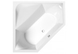 Asymmetric bathtub 170x100x43cm Polysan NAOS R, right, white