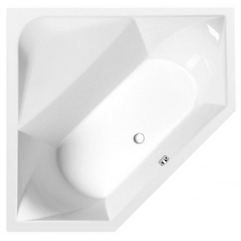 Asymmetric bathtub 170x100x43cm Polysan NAOS R, right, white