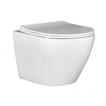 Bowl WC with soft-close WC seat, Laveo Desna, white