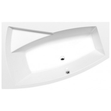 Asymmetric bathtub 158x100x43cm Polysan NAOS L, left, white