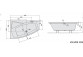 Asymmetric bathtub 158x100x43cm Polysan NAOS L, left, white