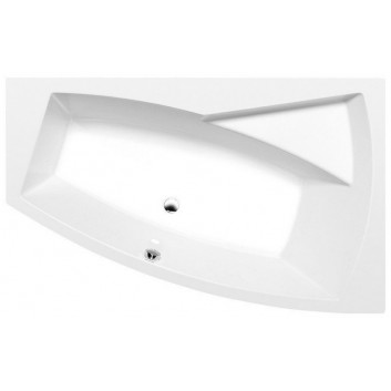 Asymmetric bathtub 160x100x47cm Polysan EVIA L, left, white