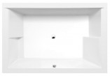 Asymmetric bathtub 160x100x47cm Polysan EVIA R, right, white