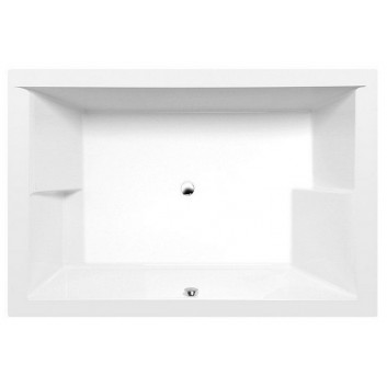 Asymmetric bathtub 160x100x47cm Polysan EVIA R, right, white