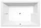 Asymmetric bathtub 160x100x47cm Polysan EVIA R, right, white