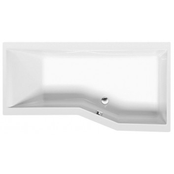 Bathtub asymetryczne 160x84x70x47cm Polysan VERSYS L, left, white