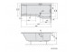 Bathtub asymetryczne 160x84x70x47cm Polysan VERSYS L, left, white