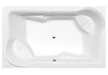 Bathtub rectangular 200x120x45cm Polysan DUO, white