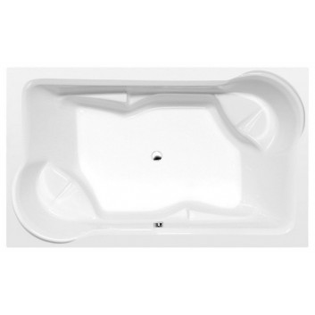 Bathtub rectangular 200x120x45cm Polysan DUO, white