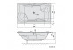 Bathtub rectangular 200x120x45cm Polysan DUO, white