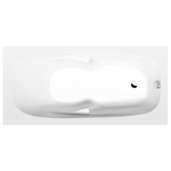 Asymmetric bathtub 160x95x44cm Polysan MABMBA R, right, white