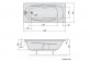 Asymmetric bathtub 160x95x44cm Polysan MABMBA R, right, white