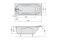 Bathtub rectangular 170x80x41cm Polysan KAMELIE, white