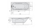 Bathtub rectangular 170x74x45cm Polysan ADRIANA, white