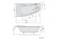 Bathtub rectangular 160x74x45cm Polysan ADRIANA, white