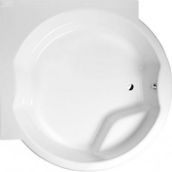 Round bathtub z konstrukcją 172x172x49cm Polysan ROYAL ROUND, white