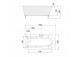 Asymmetric bathtub 170x170x44cm Polysan MAMBA R, right, white