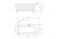 Bathtub rectangular 160x70x47cm Polysan LISA, white