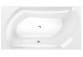 Corner bathtub with frame 155x155x47cm Polysan BERMUDA, white