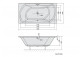 Corner bathtub with frame 155x155x47cm Polysan BERMUDA, white