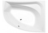 Asymmetric bathtub 160x120x49cm Polysan TANYA R, right, white